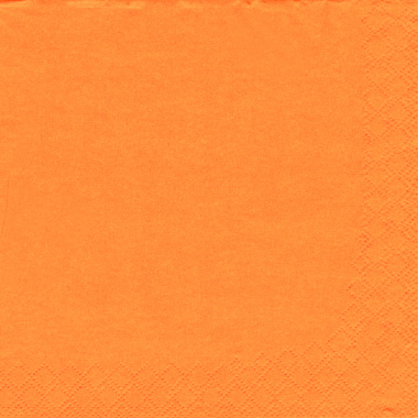 250 Servietten, 3-lagig 1/4-Falz 33 cm x 33 cm orange