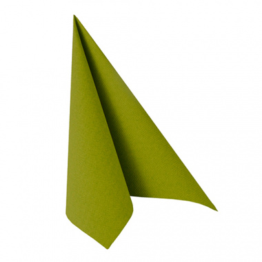 20 Servietten -ROYAL Collection- 1/4-Falz 33 cm x 33 cm olivgrün
