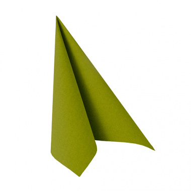 20 Servietten -ROYAL Collection- 1/4-Falz 25 cm x 25 cm olivgrün