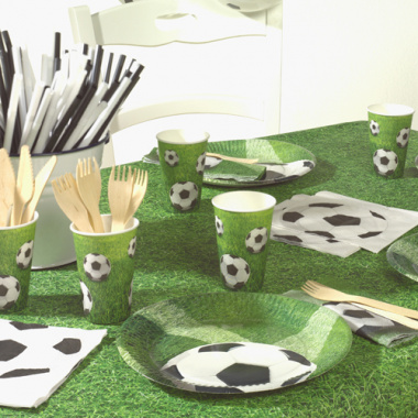 Tischdecke, Papier 5 m x 1,2 m -Football- lackiert- Rolle