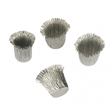 18 Kerzenhülsen Ø 1,9 cm 2,7 cm silber