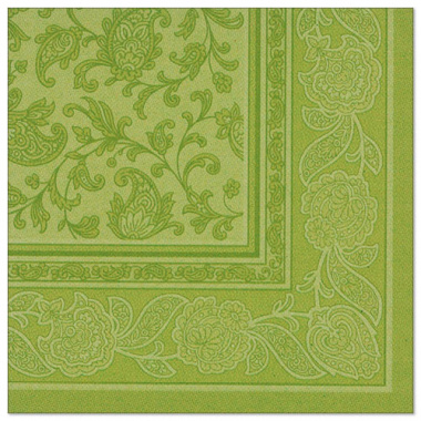 50 Servietten ROYAL Collection 1/4-Falz 40 cm x 40 cm olivgrün Ornaments