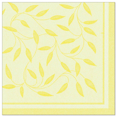 20 Servietten \ROYAL Collection\ 1/4-Falz 40 cm x 40 cm gelb \New Mediterran\- 81848