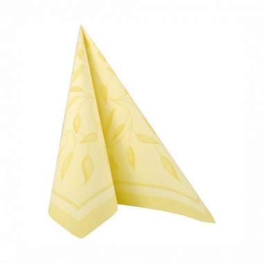 20 Servietten \ROYAL Collection\ 1/4-Falz 40 cm x 40 cm gelb \New Mediterran\- 81848