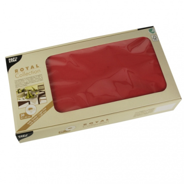 20 Mitteldecken, Tissue -ROYAL Collection- 80 cm x 80 cm rot