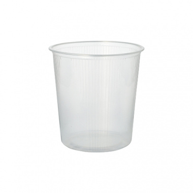 100 Verpackungsbecher, PP rund 500 ml Ø 10,1 cm 10,3 cm transparent
