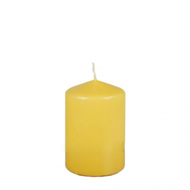 Stumpenkerze Ø 67 mm 100 mm goldgelb