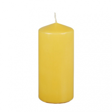 Stumpenkerze Ø 67 mm 150 mm goldgelb