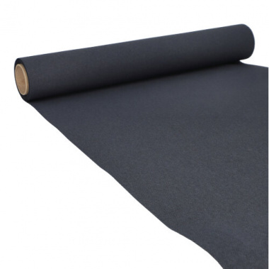 Tischläufer, Tissue -ROYAL Collection- 5 m x 40 cm schwarz auf Rolle