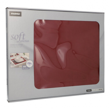 100 Tischsets, stoffähnlich, Vlies soft selection 30 cm x 40 cm bordeaux