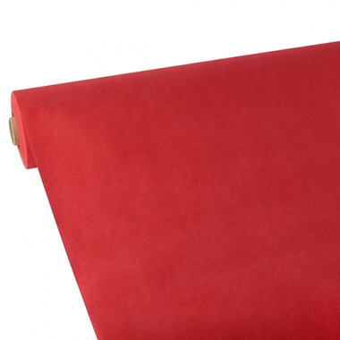 Tischdecke rot 25m x 1,18m stoffhnlich, Vlies 