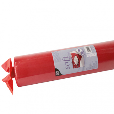 Tischdecke rot 25m x 1,18m stoffhnlich, Vlies 