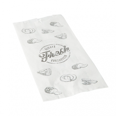 1000 Fleischerbeutel, Kraftpapier, gefädelt 28 cm x 14 cm x 6 cm
