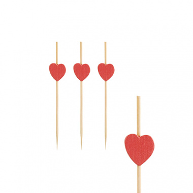 100 Fingerfood - Picker 7 cm Heart