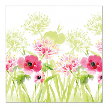 20 Servietten, 3-lagig 1/4-Falz 33 cm x 33 cm Summer Breeze