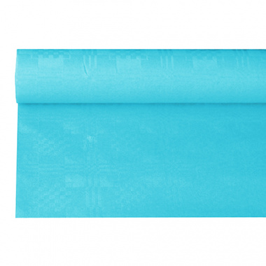 Papiertischtuch mit Damastprägung 6 m x 1,2 m türkis