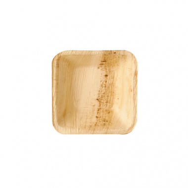 25 Schalen, Palmblatt pure eckig 40 ml 8 cm x 8 cm x 2 cm