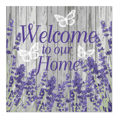 20 Servietten, 3-lagig 1/4-Falz 33 cm x 33 cm Welcome