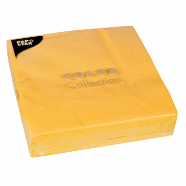 50 Servietten, 2-lagig 1/4-Falz 40 cm x 40 cm gelb