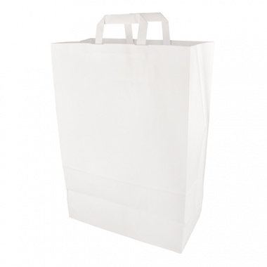 50 Tragetaschen, Papier 44 cm x 32 cm x 17 cm weiss mit Tragegriff