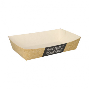 50 Pommes-Frites-Trays pure 3,8 cm x 8,5 cm x 15,5 cm Good Food extra groß