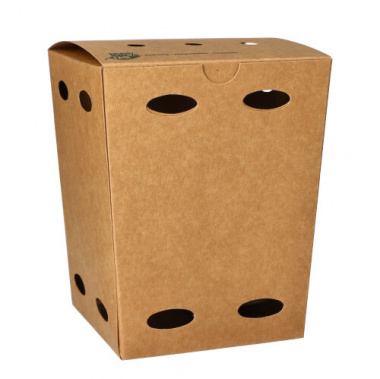 50 Pommes-Frites-Boxen, Pappe pure 15 cm x 10,5 cm x 10,5 cm braun 100% Fair klein