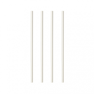100 Trinkhalme, Papier pure Ø 6 mm · 20 cm weiss