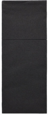 100 Bestecktaschen, Airlaid 1/8-Falz 40 cm x 48 cm schwarz Premium
