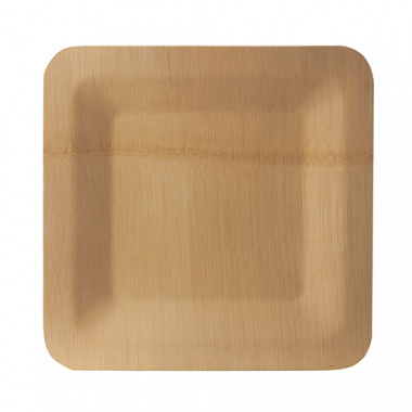 10 Teller, Bambus pure eckig 1,5 cm x 25,5 cm x 25,5 cm