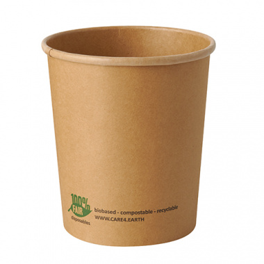 25 Suppenbecher, Pappe rund 940 ml  11,5 cm  13 cm braun