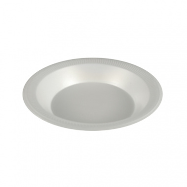 100 Schalen, EPS ungeteilt 750 ml Ø 22,5 cm 3,5 cm weiss , laminiert -B3-