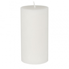 Stumpenkerze Ø 70 mm 150 mm weiss aus 100% Stearin, durchgefärbt