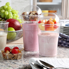 50 Dom-Deckel -Hurricane-, PET rund Ø 9,5 cm 4,5 cm glasklar -ohne Lochung-