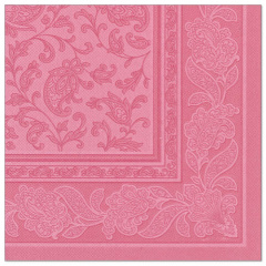 20 Servietten \ROYAL Collection\ 1/4-Falz 40 cm x 40 cm rosa \Ornaments\- 11415