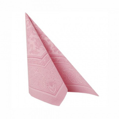 20 Servietten \ROYAL Collection\ 1/4-Falz 40 cm x 40 cm rosa \Ornaments\- 11415