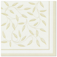 50 Servietten ROYAL Collection 1/4-Falz 40 cm x 40 cm champagner New Mediterran