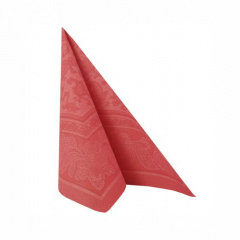 50 Servietten ROYAL Collection 1/4-Falz 40 cm x 40 cm rot Ornaments