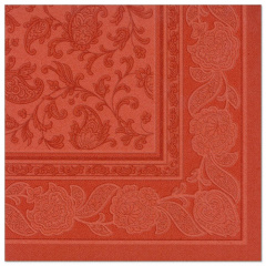 50 Servietten ROYAL Collection 1/4-Falz 40 cm x 40 cm terracotta Ornaments