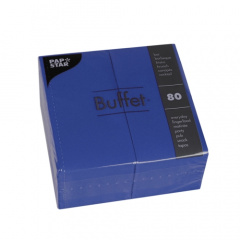 80 Servietten, 2-lagig 1/8-Falz 33 cm x 33 cm dunkelblau