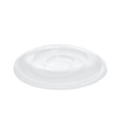 50 Dom-Deckel, PS rund Ø 15,5 cm 2,5 cm klar
