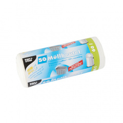 50 Müllbeutel, HDPE 60 l 81 cm x 63 cm weiss