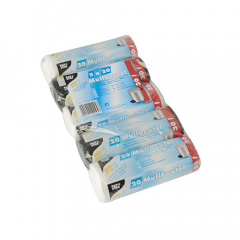 100 Müllbeutel, HDPE 30 l 60 cm x 50 cm farbig sortiert