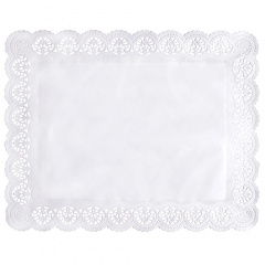 100 Spitzenpapiere eckig 46 cm x 36 cm weiss