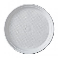 100 Menü-Teller, PP ungeteilt Ø 21,9 cm 2,6 cm weiss ohne Anfasser