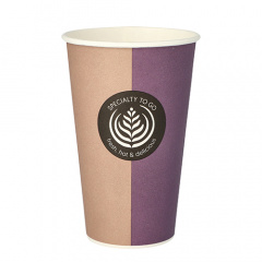50 Trinkbecher, Pappe -To Go- 0,4 l Ø 9 cm 13,5 cm Einweg Kaffeebecher