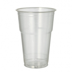 70 Kaltgetränkebecher, PLA -pure- 0,4 l Ø 9,5 cm 13,2 cm glasklar mit Schaumrand