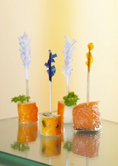 1000 Deko-Picker 6,8 cm farbig sortiert -Frills-