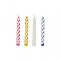 144 Geburtstagskerzen 6 cm farbig sortiert