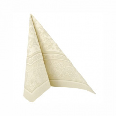 20 Servietten \ROYAL Collection\ 1/4-Falz 40 cm x 40 cm champagner \Ornaments\- 17054