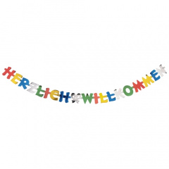 Grußkette 2,5 m -Herzlich Willkommen-